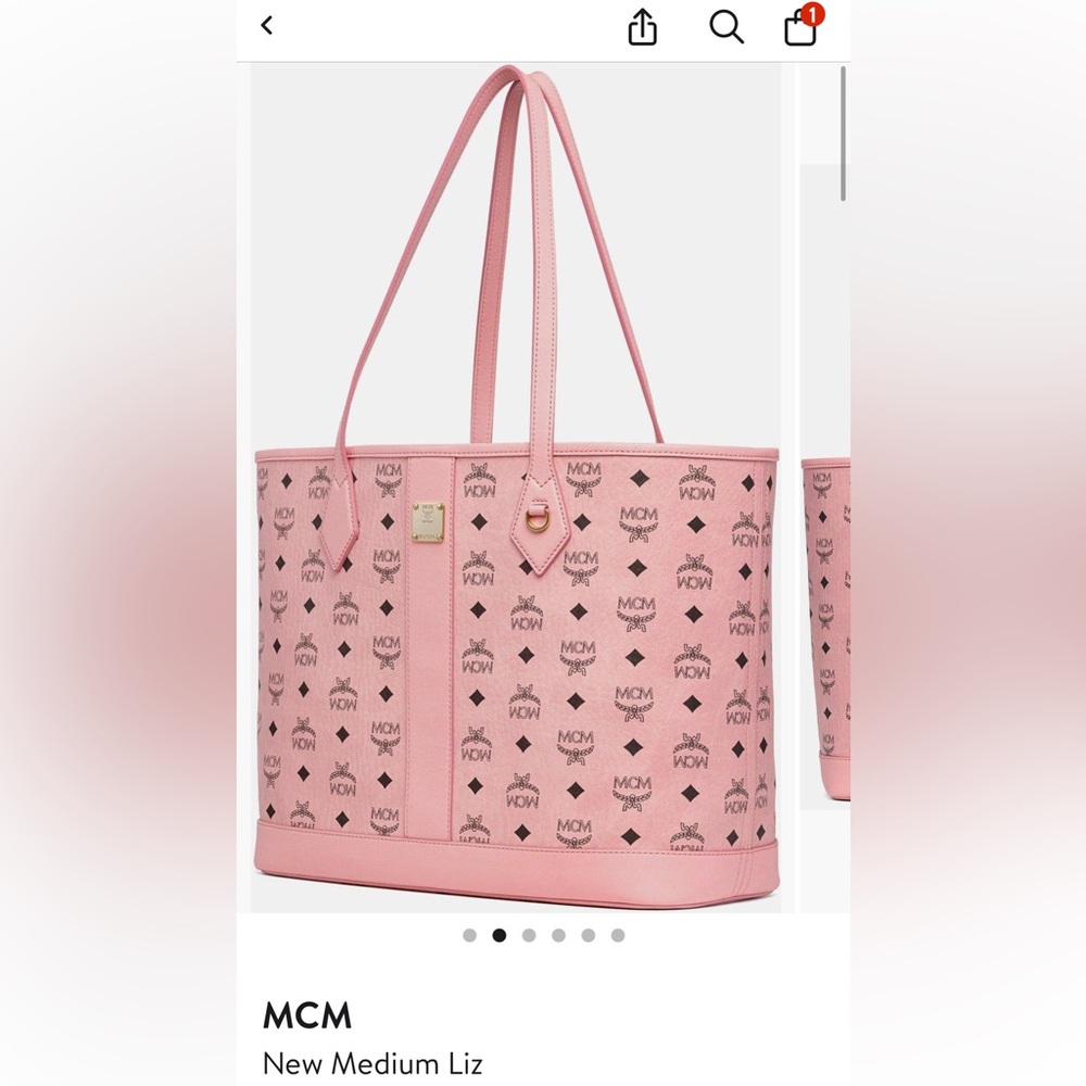 MCM Soft Pink Medium Liz Shopper